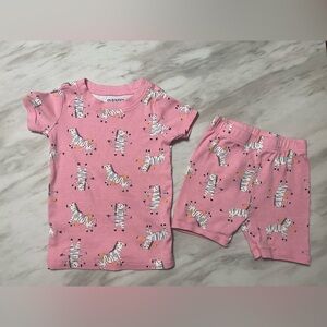Old Navy Pink Zebra Toddler Girl Pajamas